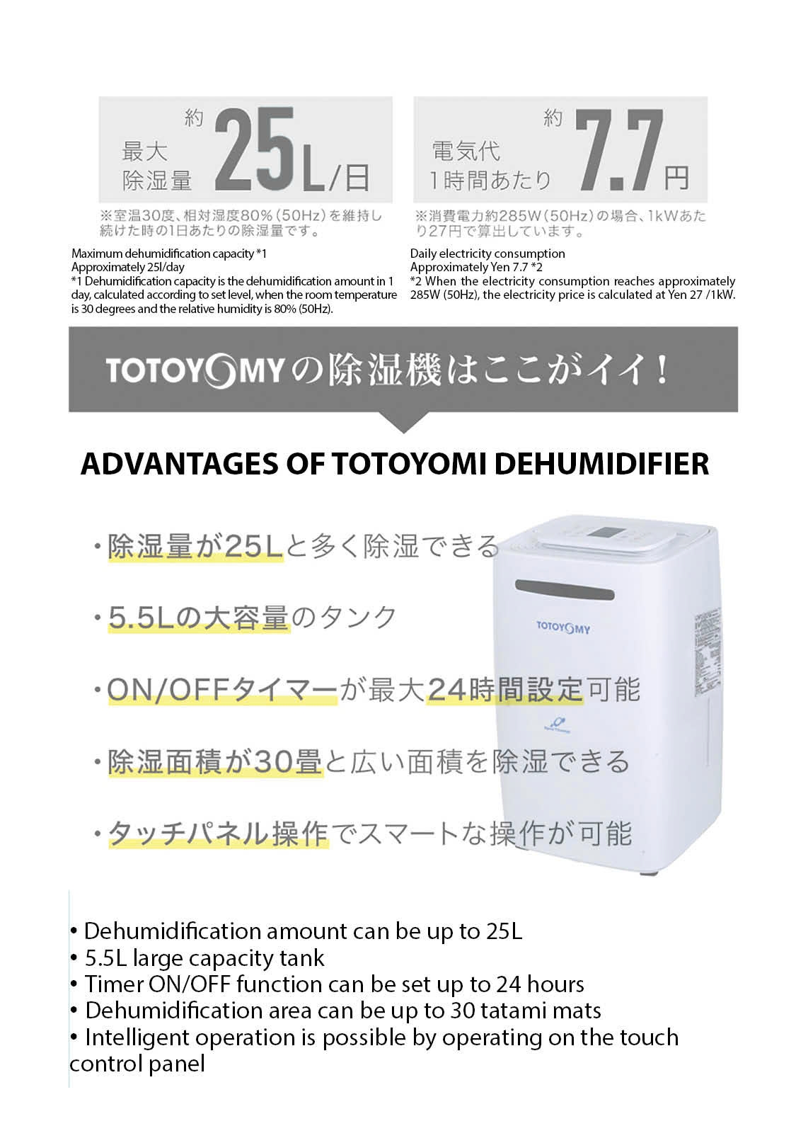 totoyomy dehumidifier td z n w 05