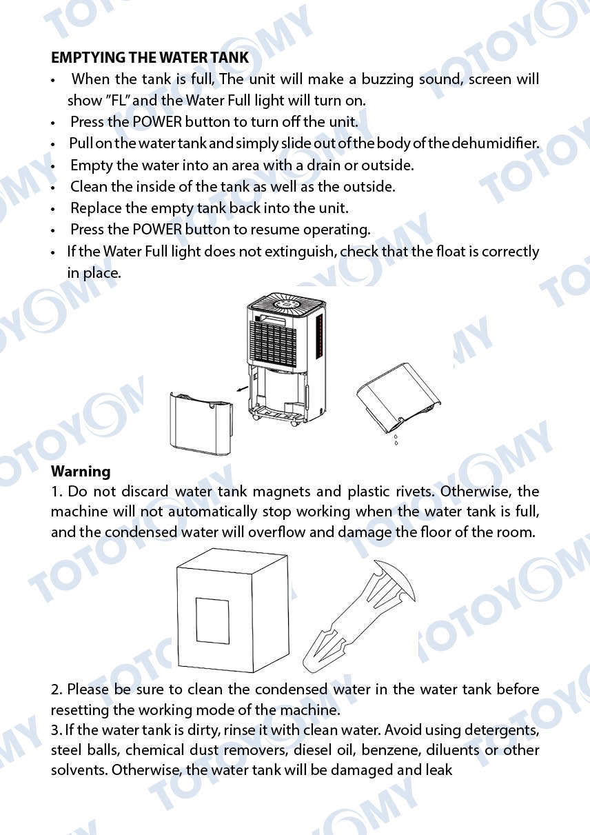 totoyomy dehumidifier td z35n w jp17